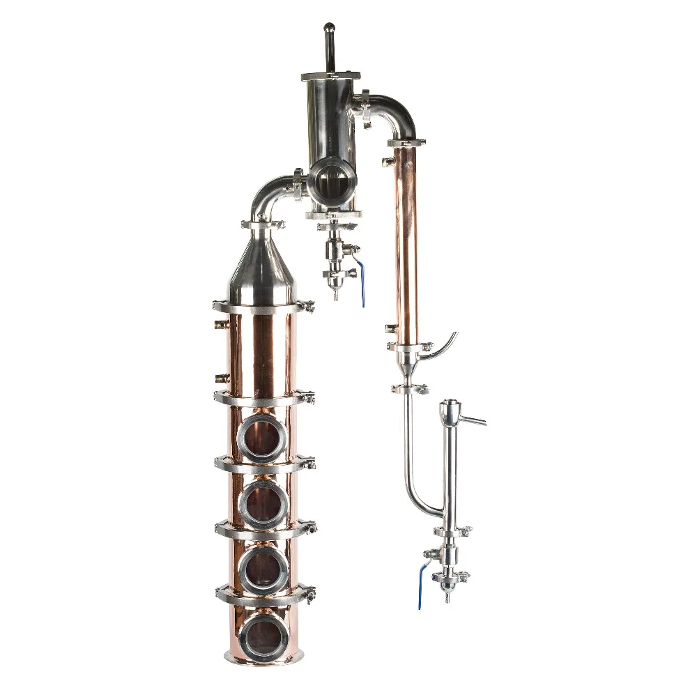 

Copper Distillation system . 6.5 " OD 183 copper column kit with Gin Basket.