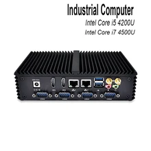 2017 Newest Pfsense Fanless Mini PC Computer with i5-4200U i7 4500U x86 Linux/Ubuntu Mini Desktop PC 2*HDMI industrial computer