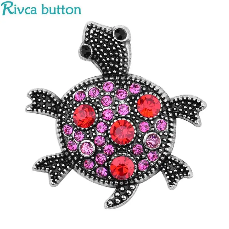 

Rivca Snap Jewelry DIY 18mm lion tiger frog wolf tortoise Snap Fit Charm leather alloy fashion Bracelet jewelery