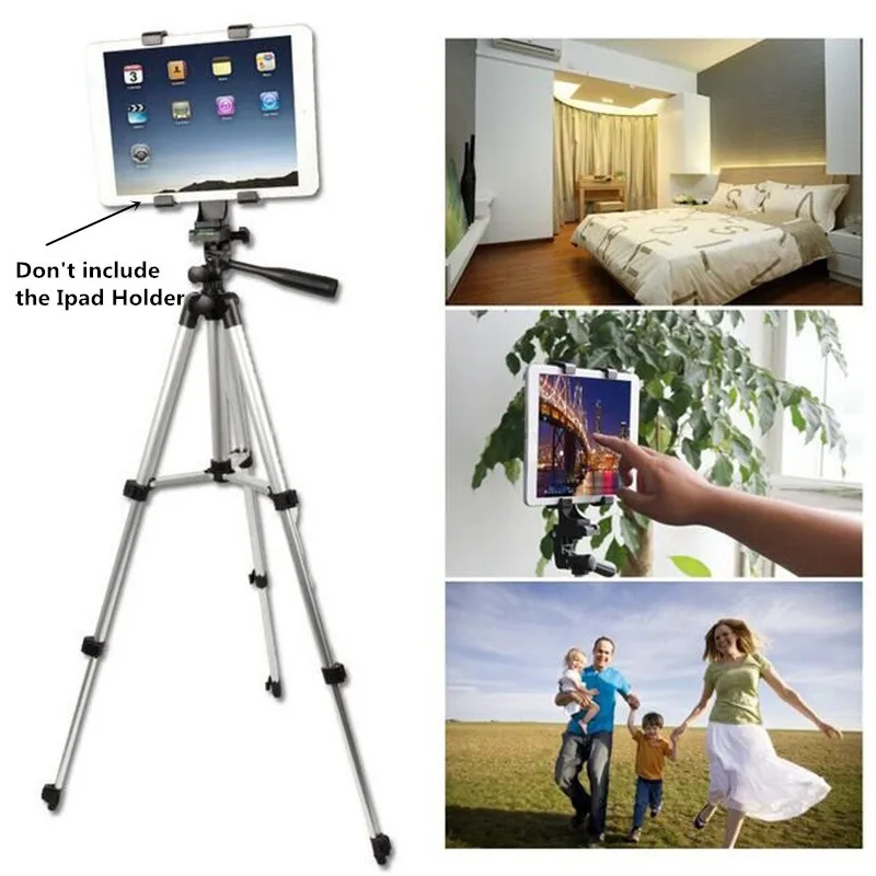 102cm Universal Flexible Aluminum Mini Portable Camera Tripod Stand Lightweight with with Carrying Bag and Cellphone Bracket