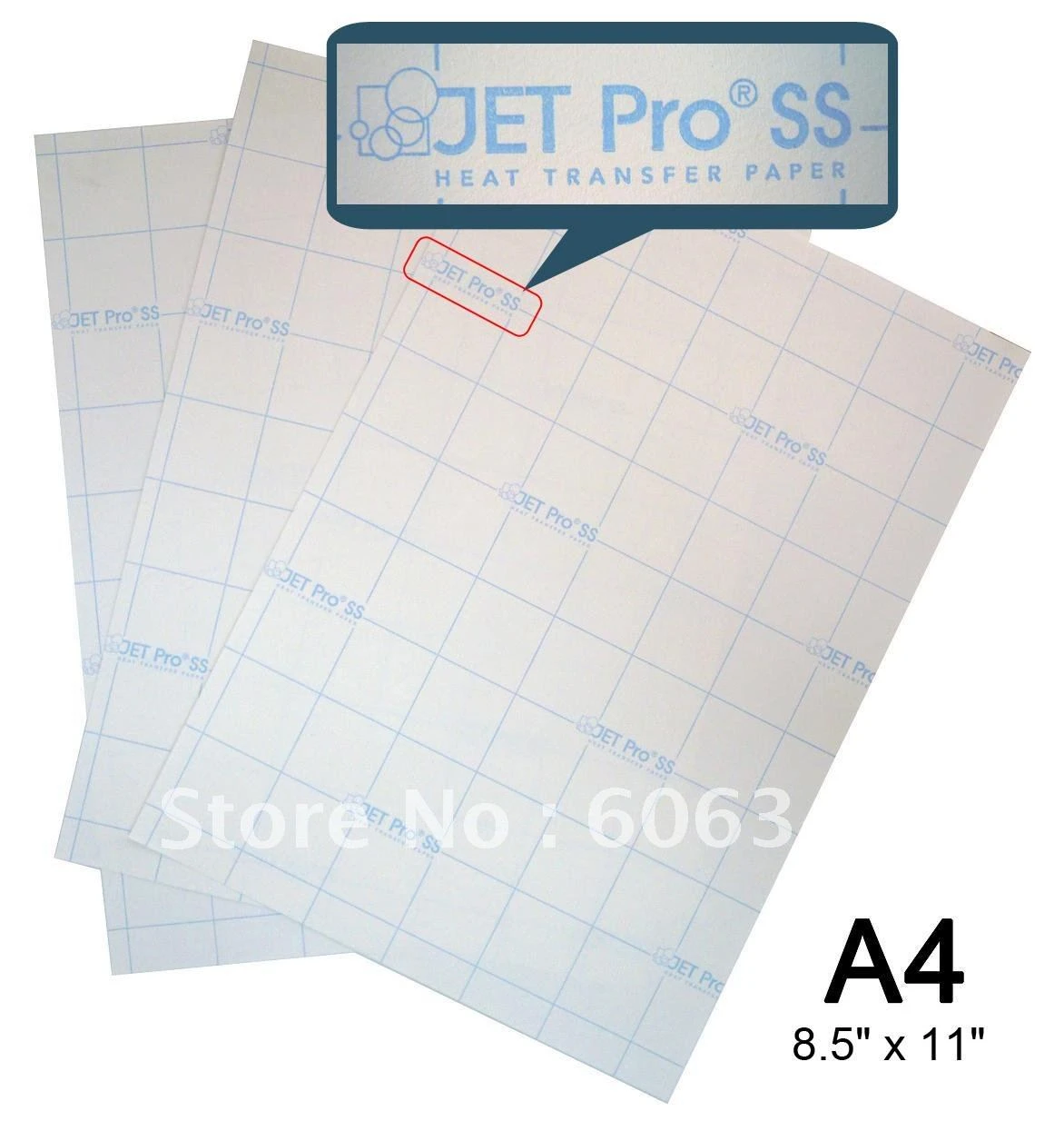 100 Sheets 8.5" x 11" JET PRO SS (SoftStretch) Heat transfer paper