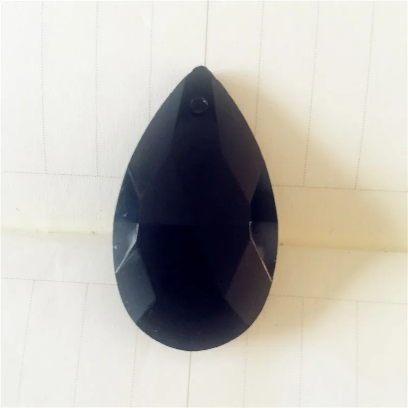 Good Price 396pcs/Lot 38mm Black Crystal Pendants For Chandelier Parts Lighting Suncatcher Prism Hanging Drops Free Shipping | Лампы и