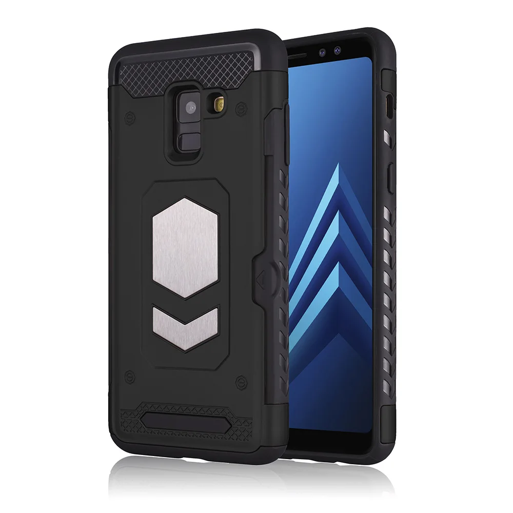 

A8 Megnetic Armor Case for Samsung Galaxy A8 Plus 2018 A6 J2 Pro J3 2017 J5 J7 J530 J730 Prime G530 A5 A7 Case PC+TPU Card Slot