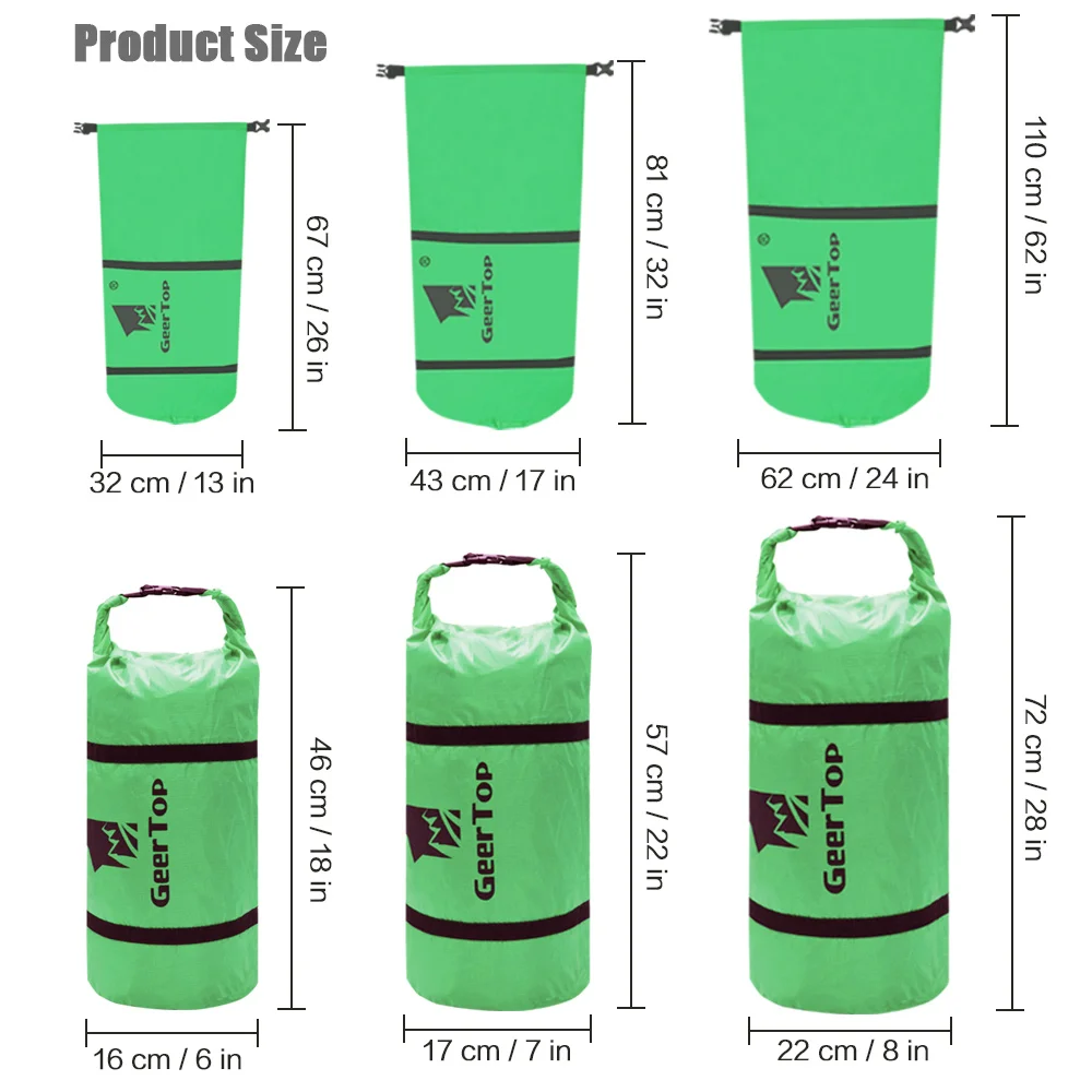 GeerTop большой полиэстер палатки мешок легкий Водонепроницаемый кемпинг сумка-Органайзер для хранения мешок для наружной туристический пакет
