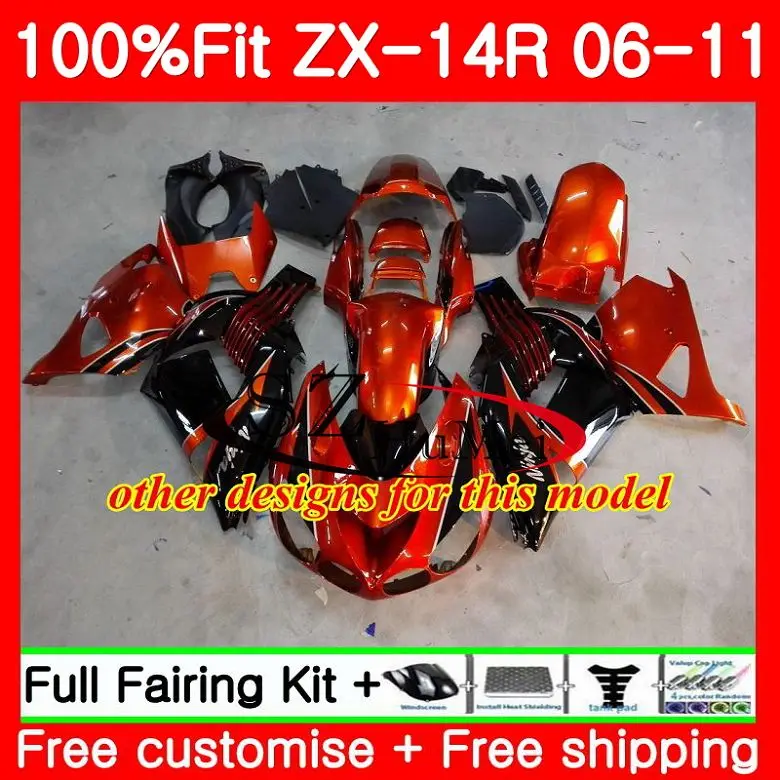 Корпус для KAWASAKI NINJA blue black ZX 14R ZX14R 06 07 08 09 10 11 23SH11 ZZR1400 2006 2007 2008 2009 2010 2011 обтекатели|body