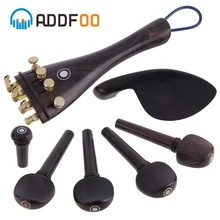 Набор аксессуаров для скрипки ADDFOO Natrual Ebony Wood 4/4 с колышками+ подставка для подбородка+ Концевая шпилька+ тонкие золотые тюнеры+ Хвостовая кишка