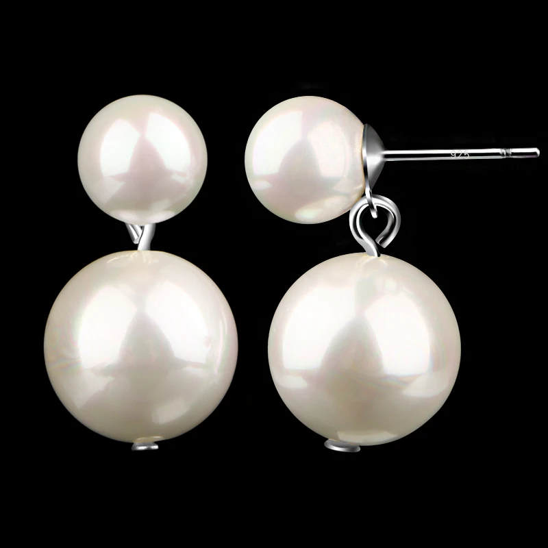 CHUKUI Trendy Silver 925 Jewelry Silver 925 Pearl Drop Earrings Gifts For Women Sterling Silver Dangle Earring (4)