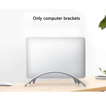 

Stable Aluminum Alloy Base Mount Vertical Accessories Anti Slip Erected Holder Laptop Stand Space Saving For Macbook Pro Air