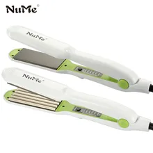 Гофра щипцы для завивки волос Керамический выпрямитель для волос щипцы для завивки волос с ЖК-дисплеем гофрированный кукурузный Электрический Плоский Утюг Инструменты для укладки