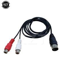 Connecteurs pour lecteur CD et amplificateur, 1 pièce, câble Audio MIDI DIN 5P mâle vers 2 RCA, prise Phono femelle, 0.5M 1.5M