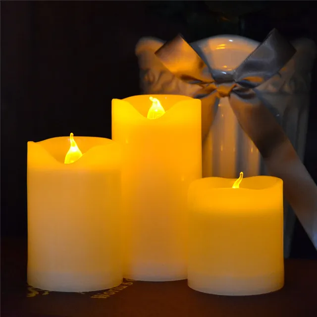 Buy 3 Pieces LED Candle Light Battery Operated