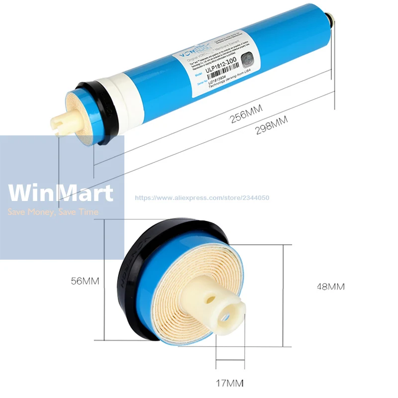 1 шт. ULP 1812-100 Акция 100 GPD Жилой RO мембранный фильтр для воды очиститель очистки для системы обратного осмоса