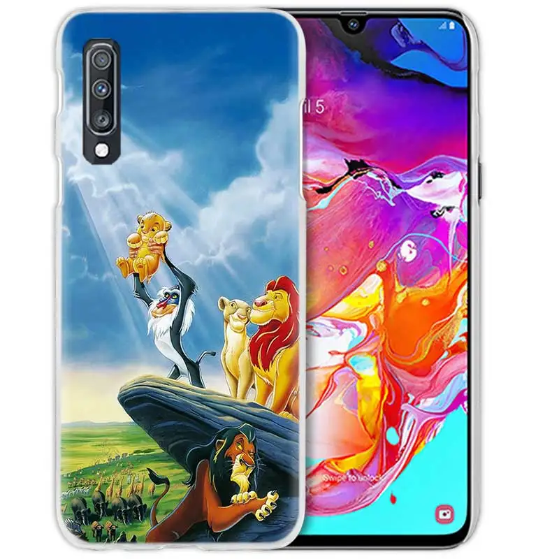 Аниме чехол для samsung Galaxy A50 A70 A20e A40 A30 A20 A10 A8 A6 плюс A9 A7 Жесткий Мягкий Прозрачный чехол для телефона чехол Акуна Матата Король Лев