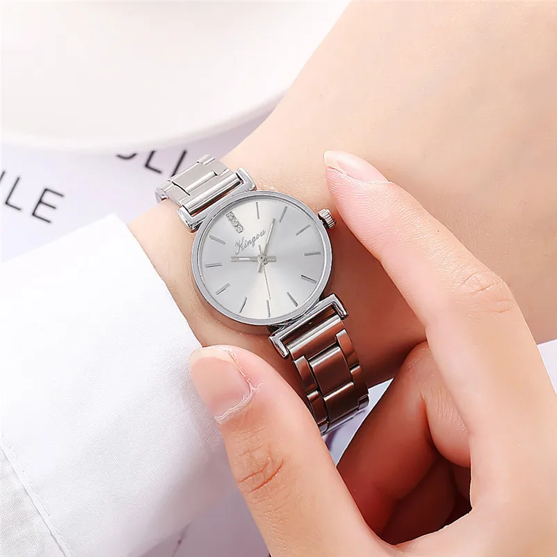 

Fashion Women Watches Simple Crystal Ladies Quartz Wrist Watch Casual Stainless Steel Belt Watch Women Dress Clock reloj mujer/c