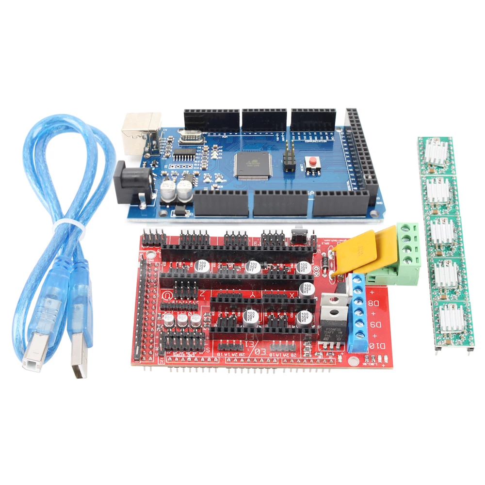 Набор для 3D принтера Mega 2560 R3 + RAMPS 1 4 контроллер управления arduino Atmega2560 REV3 шт. A4988