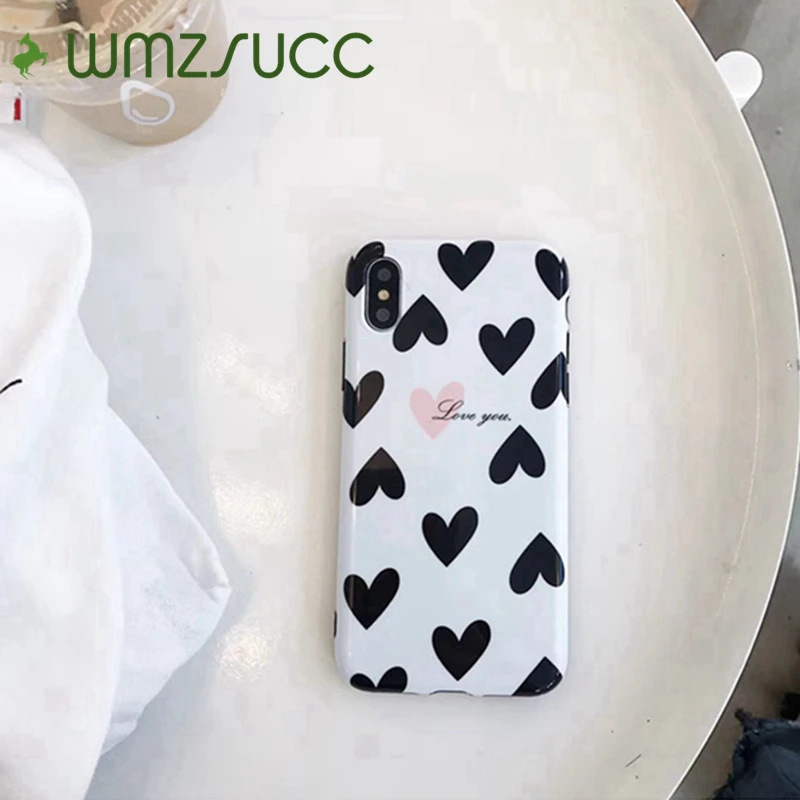 WMZSUCC Wholesale Hearts "Love You" English Soft Phone Fitted Case Back