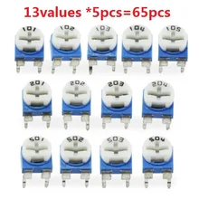 RM-065 набор регулируемых резисторов 13 значений* 5 шт. = 65 шт. 100R~ 1 м комплект потенциометров 200R 500R 1K 2K 5K 10K 20K 50K 100K 200K 500K