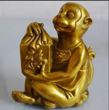 

SCY 17 1029+++Pure copper brass monkey auspicious feng shui ornaments everything Home Furnishing crafts