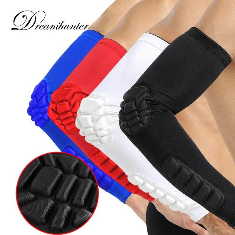 1 Pc Compression Basketball Elbow Pads Supports Gym Sports Safety Lengthen Breathable Arm