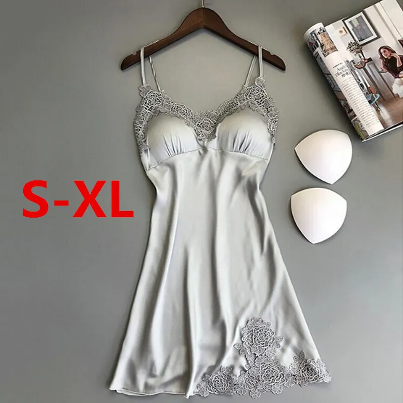 Женское сексуальное шелковое нижнее белье Babydoll кружевное с поясом банный халат