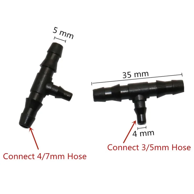 4/7 Mm - 3/5 Szögesdrót Háromirányú Kerti Vízcsatlakozók Tömlő Osztók Öntözési Cső 20 Db - Image 2