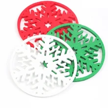 10 шт./компл. пластиковые подставки Рождественские снежинки-формы подставки для кружек столовая посуда чашка кофе размещение украшение стола для дома поставки
