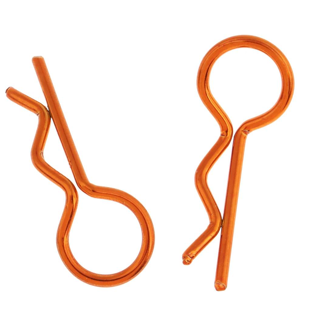 20Pcs/ Set Orange Body Clips R Pins for 1/10 1/12 1/8 1/5 RC Remote Control Cars DIY