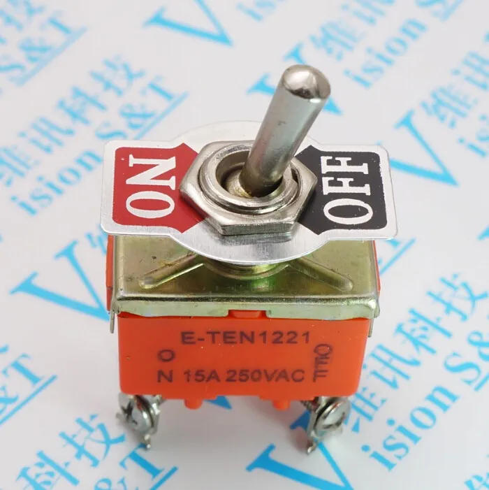 5pcs E TEN1221 4 foot 2 file 1221 toggle switch, rocker switch power