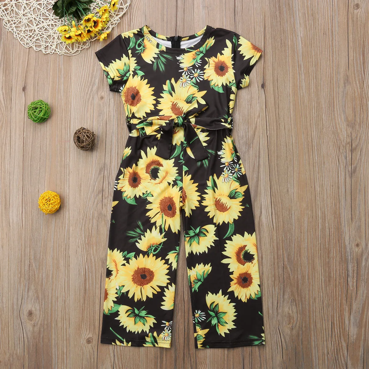 

Kids Baby Girl Romper Floral Short Sleeve Jumpsuit Sunsuit Summer Outfits Clothes