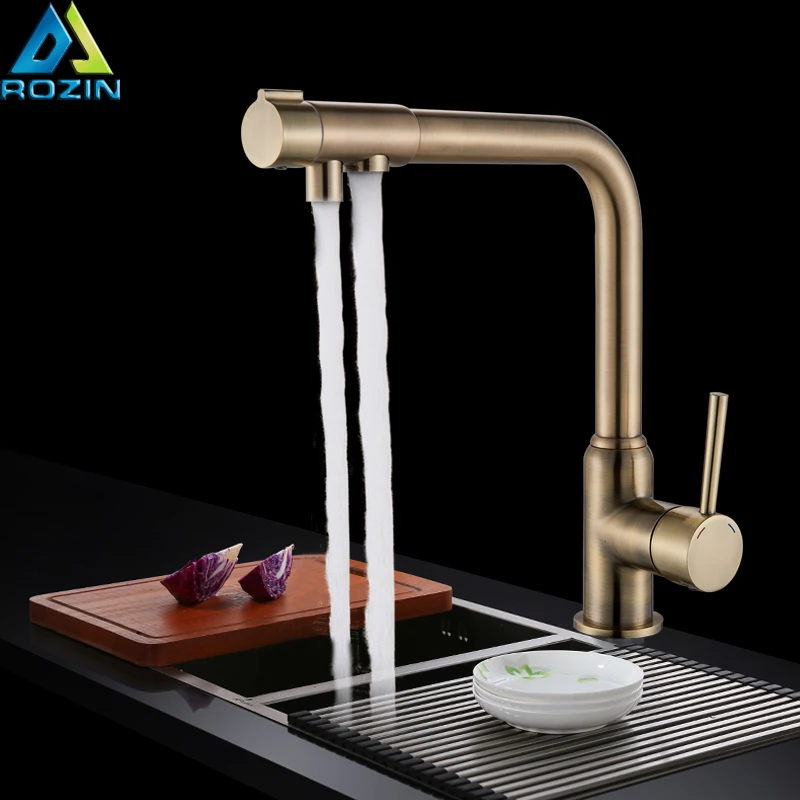 

Modern Purification Kitchen Snk Faucet Deck Mounted Drinking Mixer Tap 360 Degree Rotation Hot and Cold Mixer Crane For Kitchen