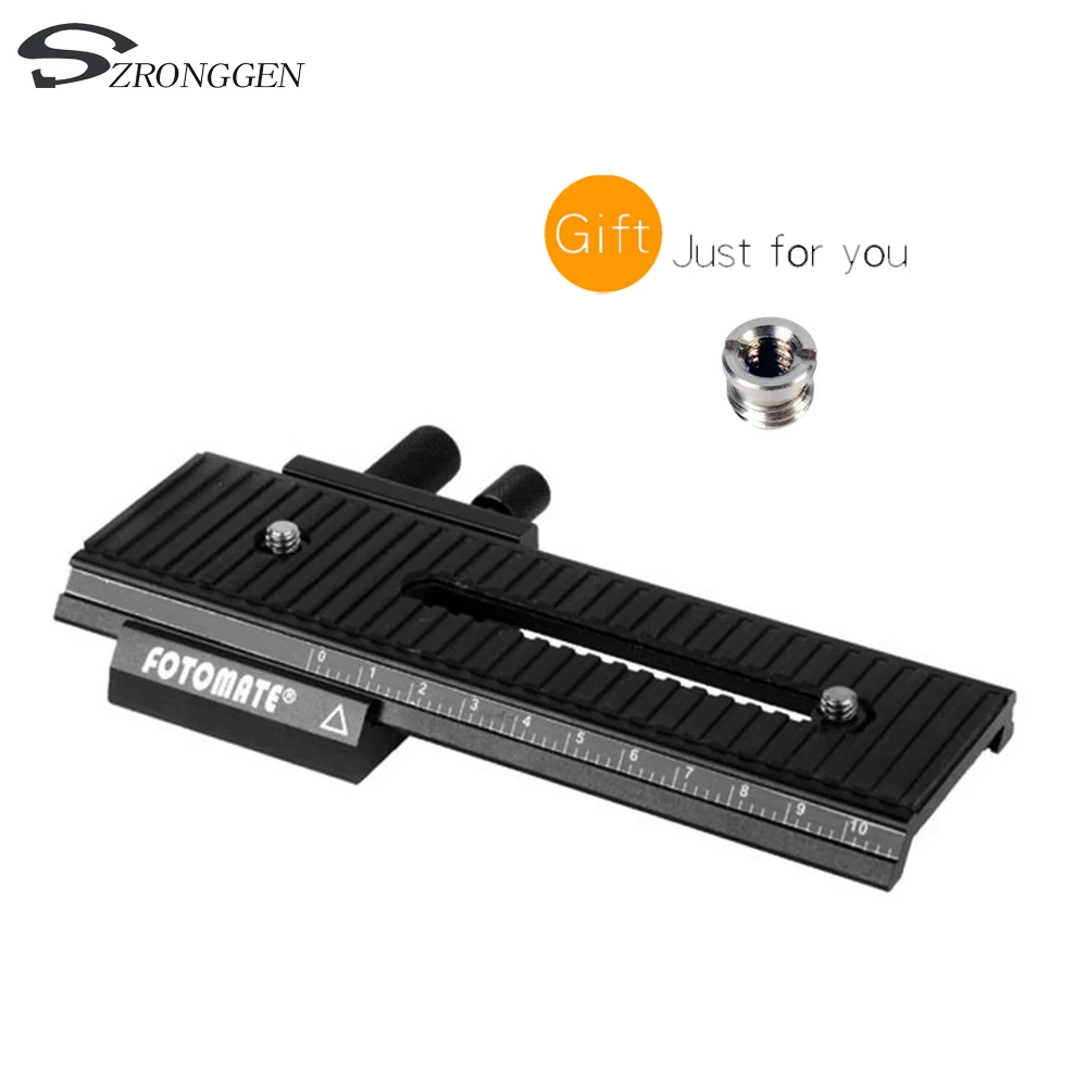 

NEW 2 Way FOTOMATE LP-01 Macro Focusing Rail Slider For Can&n Nik&n S&ny Pentax DSLR 1/4" Screw Focusing Movable