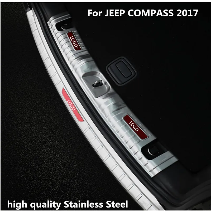 

Stainless Steel Rear Bumper Protector Guard Sill Threshold Plate Fit For JEEP COMPASS 2017
