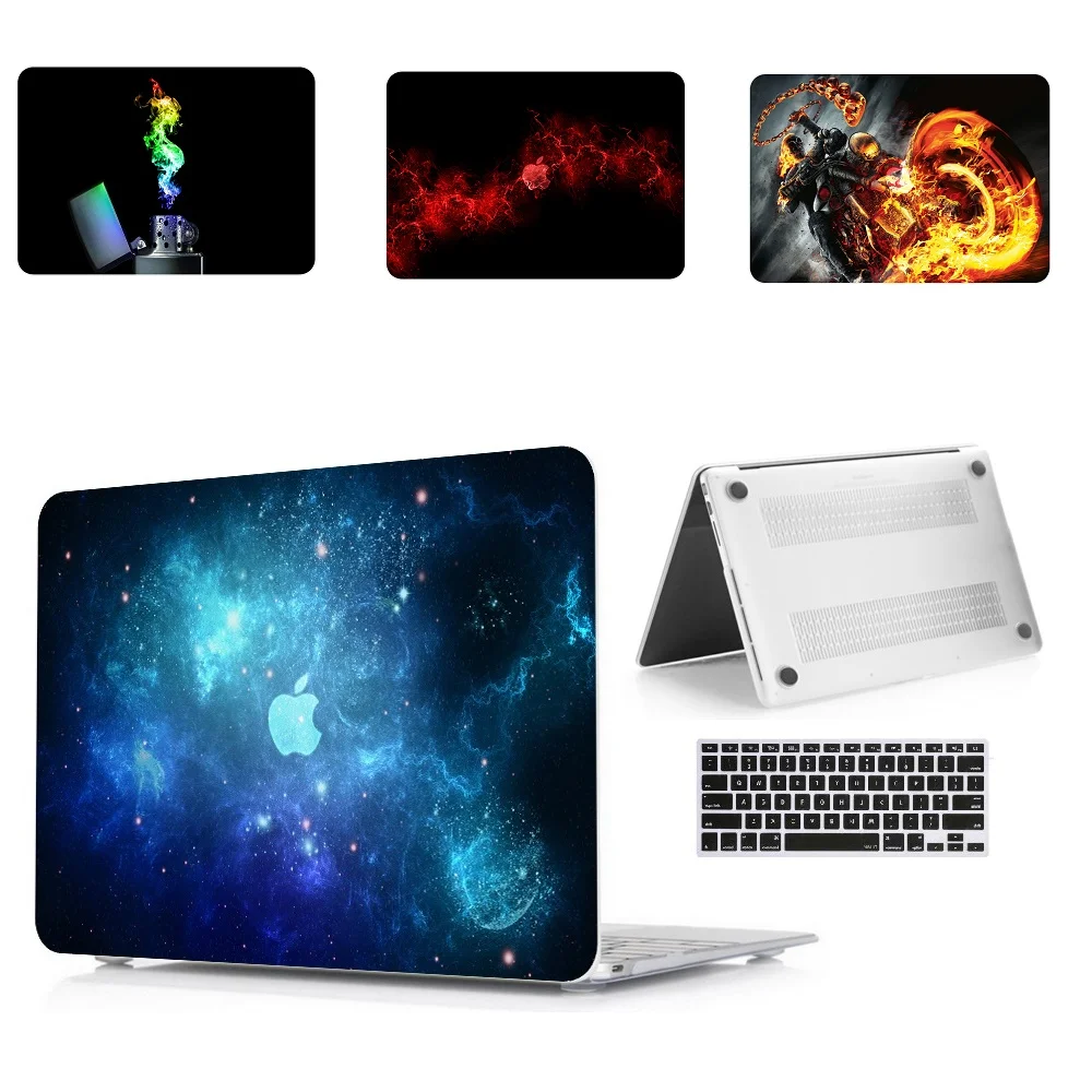 

Colors Painting Laptop Case Shell Cover For Apple Macbook Air 11 13 Pro Retina 12 13 15 Touch Bar & Touch ID Laptop Bag