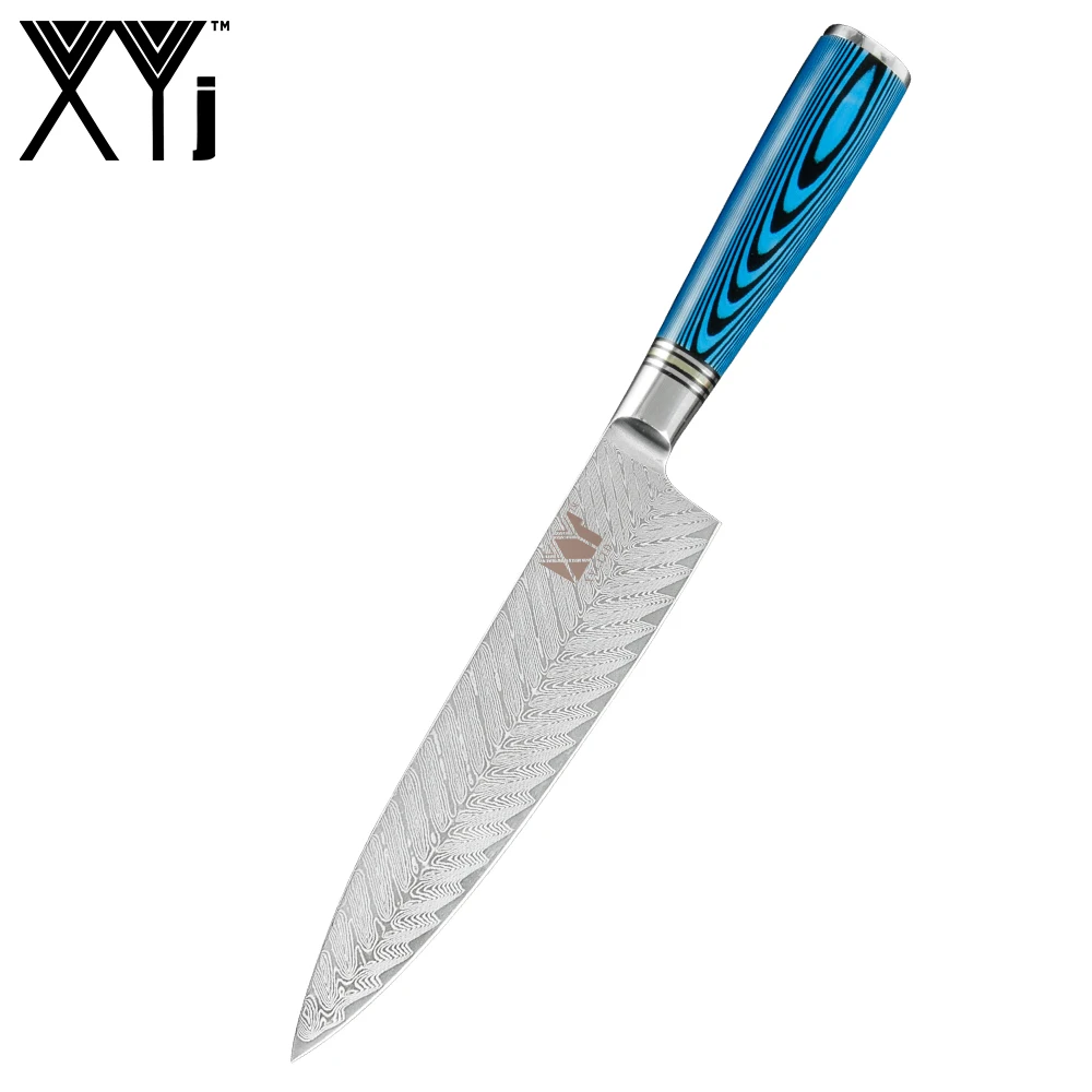 

XYj Gyutou Professionl Chef Kitchen Knife Japanese 67 Layers VG10 Damascus Steel Kitchen Knife G10 Handle Ultra Sharp Cleaver