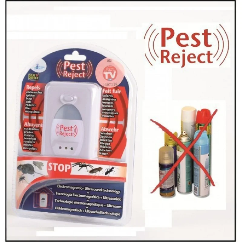 Pest Repeller Reject Safe Ultrasonic Electronic Repels All Insects Rodents Mosquitoes Rats