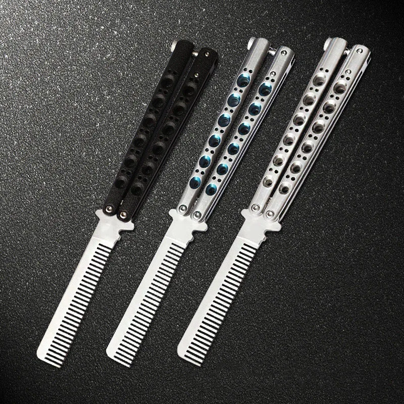 knife butterfly silver with screwdriver+nylon bag Practice Butterfly Training Knife gaming tool