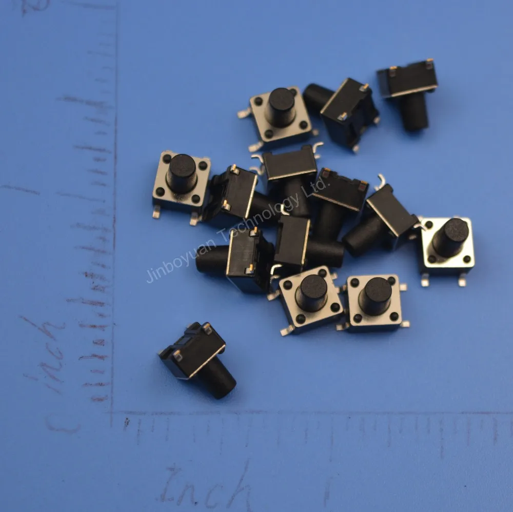 free shipping wholesale 100pcs/lot 4 pin SMT 6x6x8mm Tactile Push