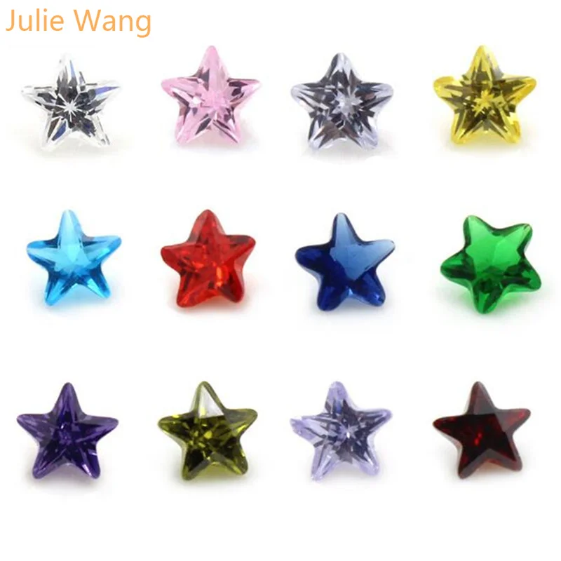 Julie Wang 12 шт./упак. 7 фигур 5 мм циркониевая искусственная фурнитура для ювелирных