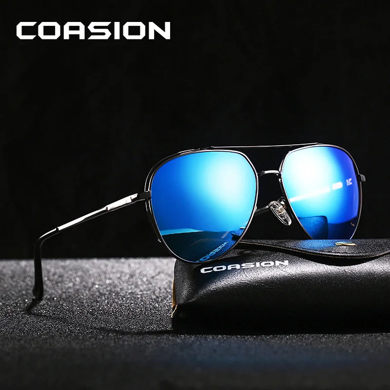 

COASION Brand Design Classic Pilot Polarized Sunglasses Men Aviation Frame Sun Glasses for Driving UV400 Protection 2019 CA1259