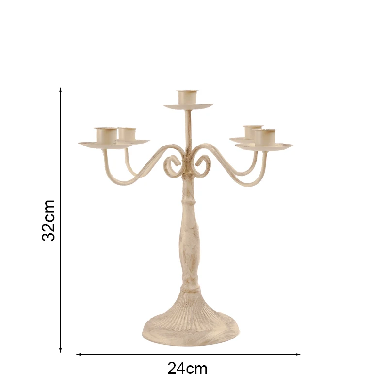 Простой моменты железа металлический подсвечник старинная свеча Фонари Свадебные центральные подсвечники декоративный подсвечник для дома - Цвет: L