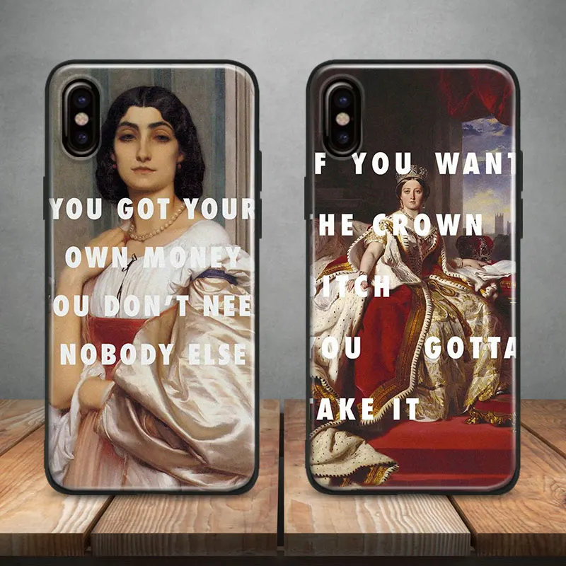 

Vintage painting memes aesthetic Quotes TPU Soft Silicone Phone Case Cover For Apple iPhone 5 5s 6 6s 7 8 Plus X XR XS MAX