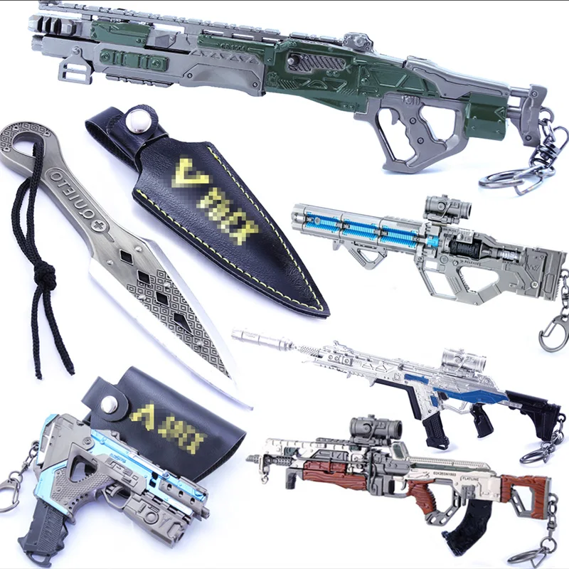 Modèle de pistolet en métal porte-clés garçon jouets cadeaux bataille Royale jeu APEX légendes