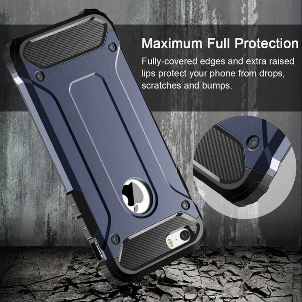 Shockproof Hybrid TPU Armor Silicone Rubber Phone Case Cover
