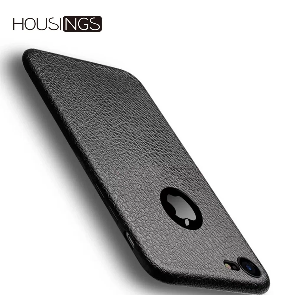 

Luxury Ultra Slim Business Leather Case For iPhone 7 8 Plus XS MAX XS XR Soft TPU Texture Vintage Cover For iPhone X 8 7 6 6s SE