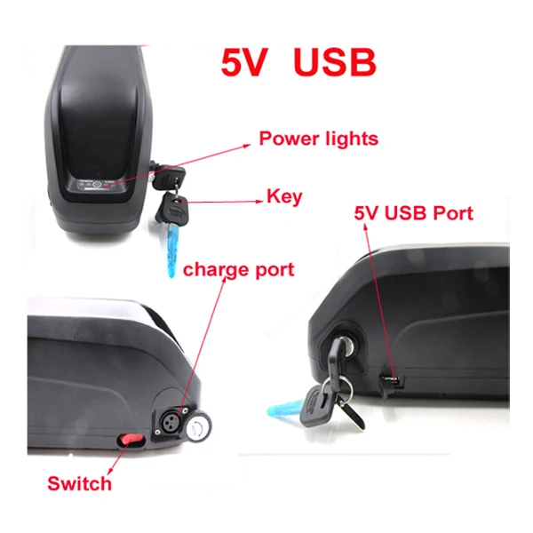 Sale electric bike battery 48V 20Ah 1000w Li-ion e-bike battery pack with USB Hailong battery for 48V 750w motor kit 18