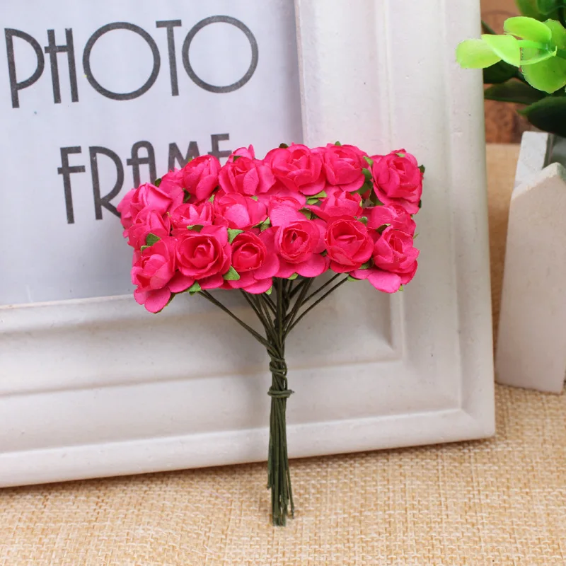 144 шт искусственные мини-розы из пенопласта, искусственные цветы для украшения дома, домашний декор, рукоделие, подарочная коробка, искусственный букет цветов