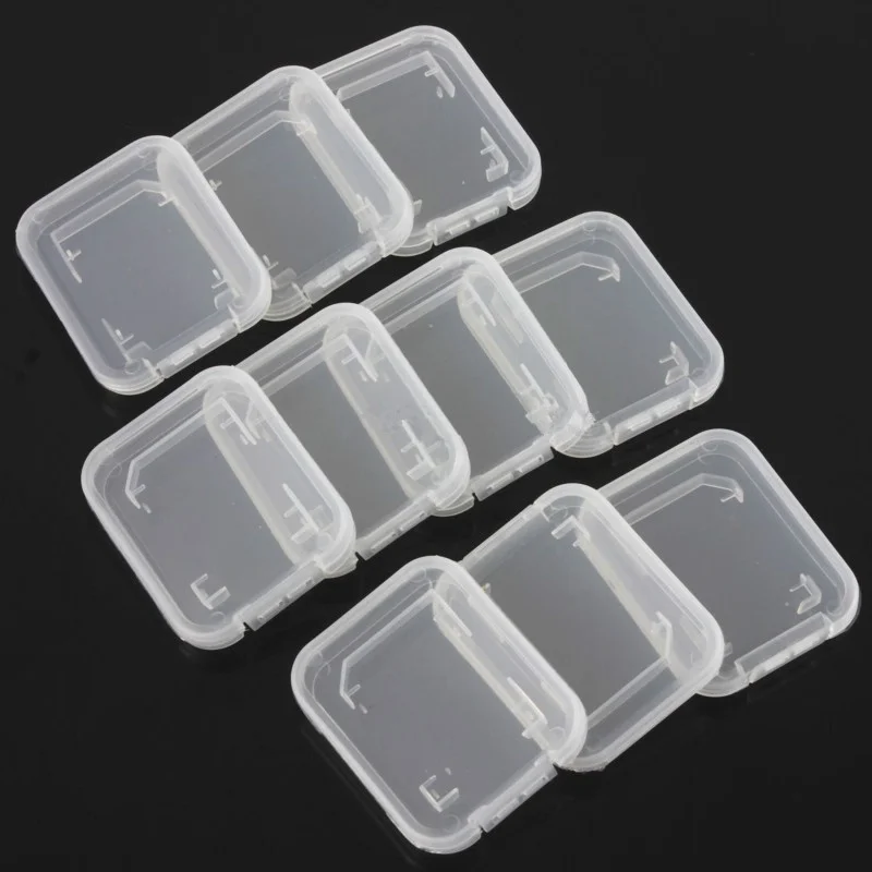 

10Pcs SD SDHC Memory Card Case Holder Box Storage Hard Plastic Transparent Holder