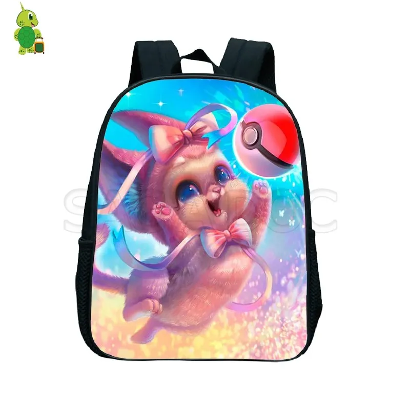 

Funny Pokemon Pikachu Eevee Backpack Kids Toddler Bags Primary School Bag for Girls Boys Cartoon Kindergarten Backpack Best Gift