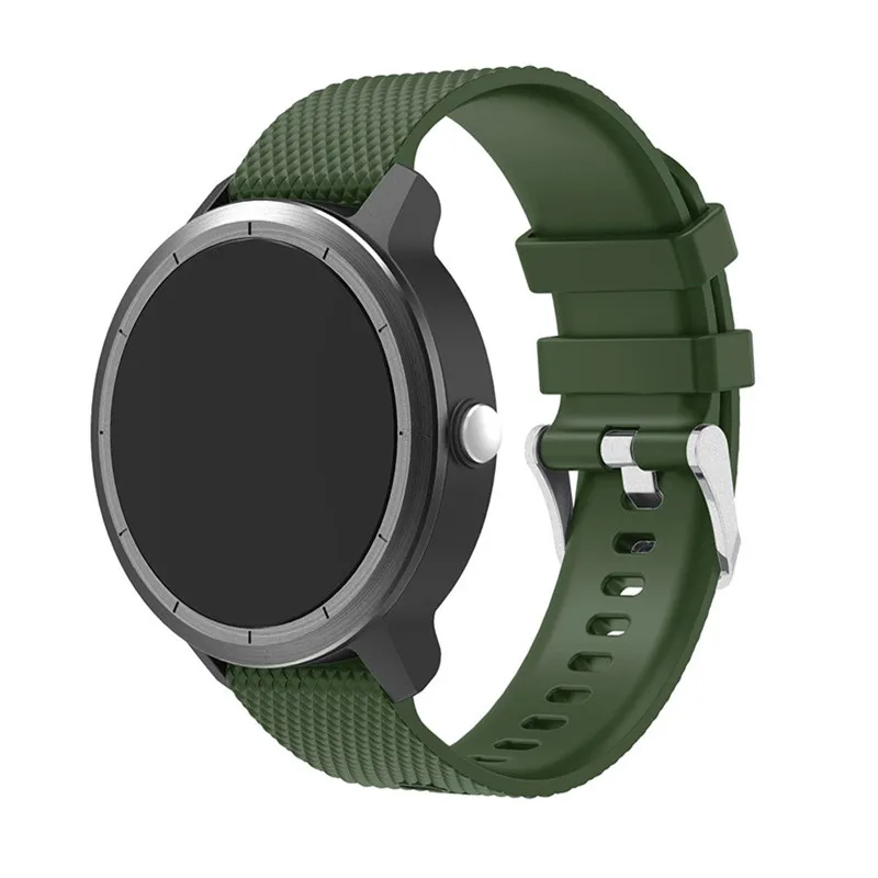 Цветной мягкий силиконовый сменный ремешок для часов Garmin Vivoactive3 Vivomove HR умный Браслет для Garmin Vivoactive 3 band - Цвет ремешка: Army green