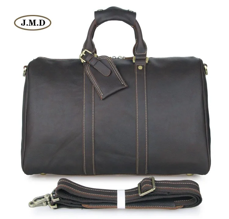 

J.M.D New Style Genuine Excellent Vintage Leather Unisex Fashion Portable Travel Bag Business Briefcases Duffle Bag 7077Q